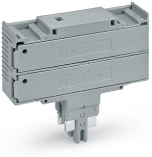 Doppelsicherungsstecker 2003-911 G-Sicherung 5x20mm 6,3A 250V grau