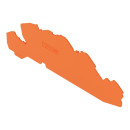 Abschluss- und Zwischenplatte; 1 mm dick; orange
