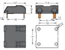 THR-Leiterplattenklemme 2060-1872 Push-in CAGE CLAMP 0,75...