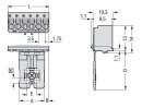 1-Leiter-Federleiste 2091-1106 Push-in CAGE CLAMP 6-polig...
