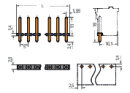 THR-Pinstrip 2092-1703 3-polig 5 mm Rastermaß...