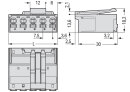 1-Leiter-Stiftleiste 2092-3523 Push-in CAGE CLAMP 2,5...